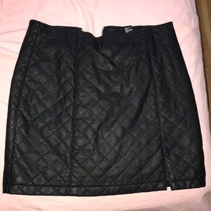 Black Leather Mini Skirt Never Worn